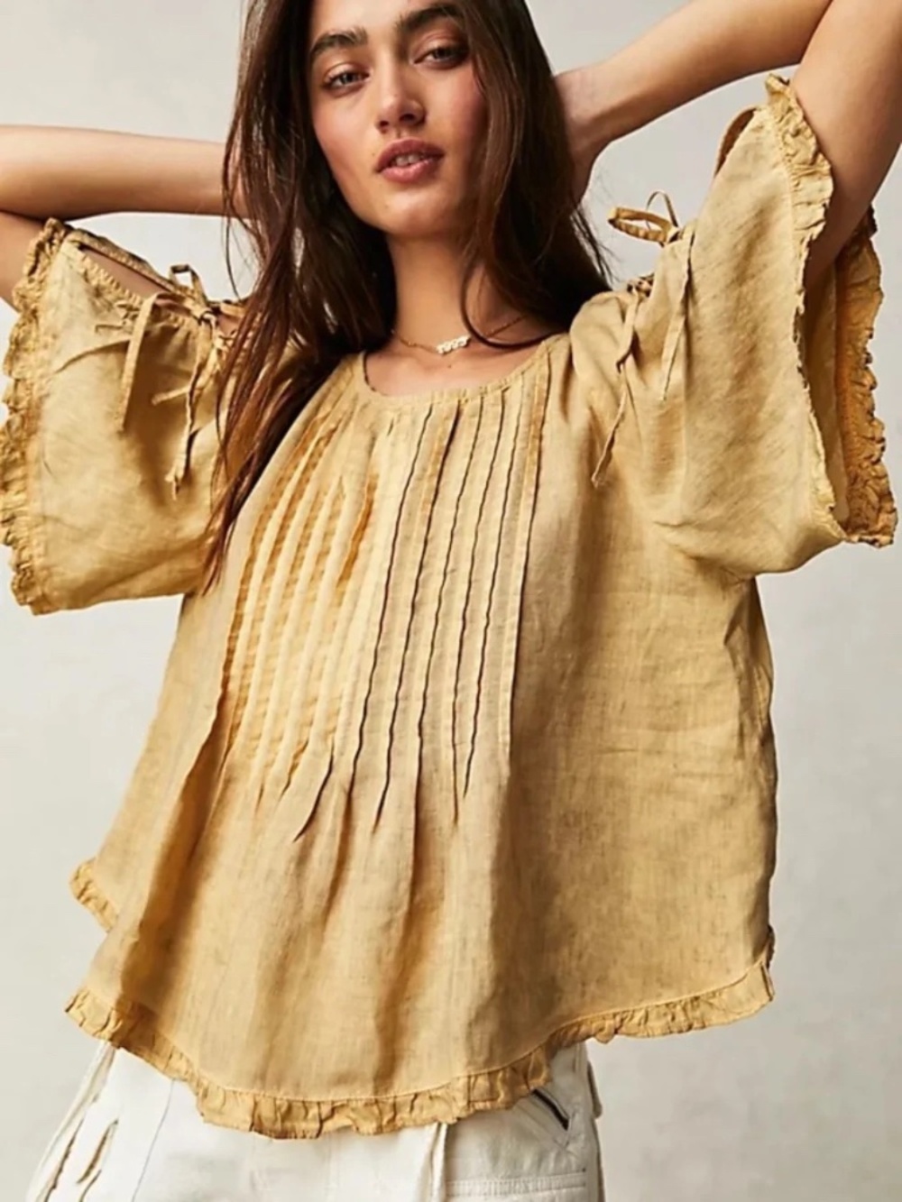 Free People | S | Lilia Linen Blend Top